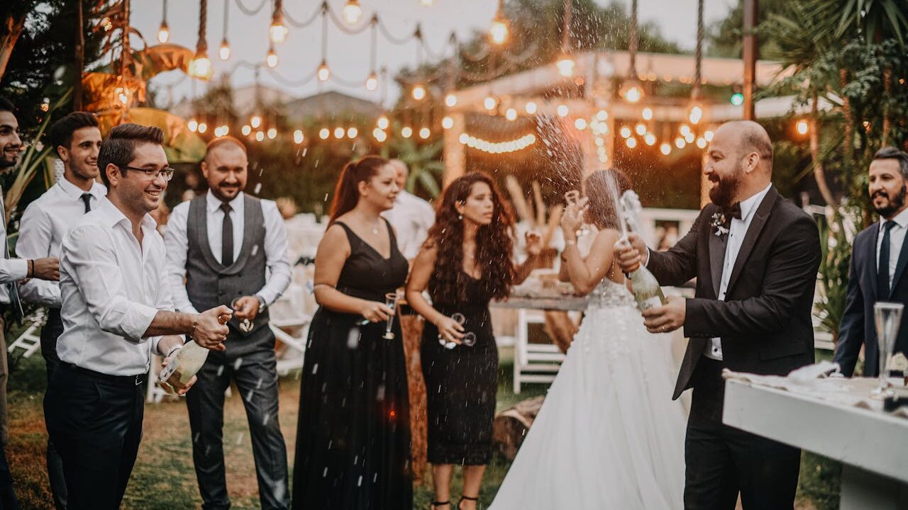 People Doing Wedding Party